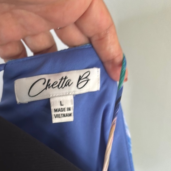 Chetta B Blue and Green Dress - Picture 2 of 6